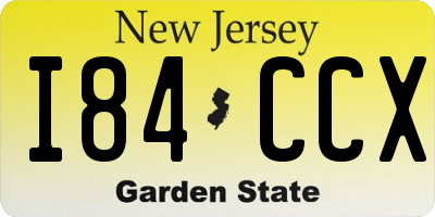 NJ license plate I84CCX