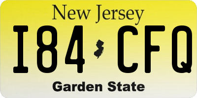 NJ license plate I84CFQ