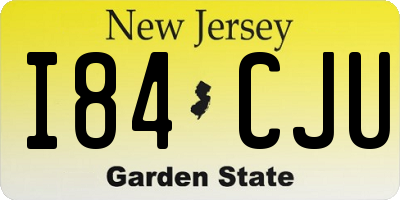 NJ license plate I84CJU