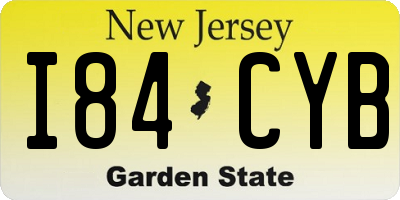 NJ license plate I84CYB