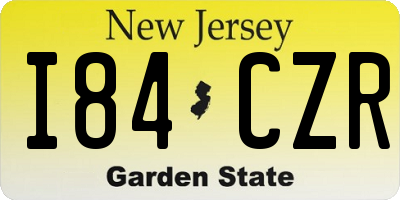NJ license plate I84CZR