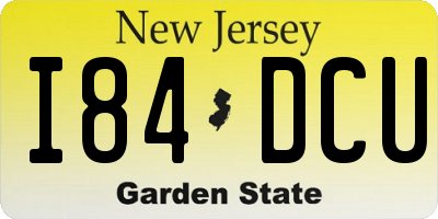 NJ license plate I84DCU