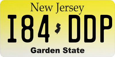 NJ license plate I84DDP