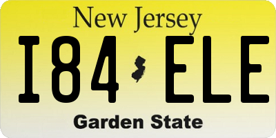 NJ license plate I84ELE