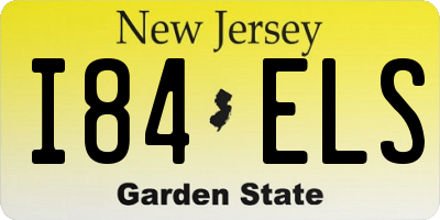 NJ license plate I84ELS