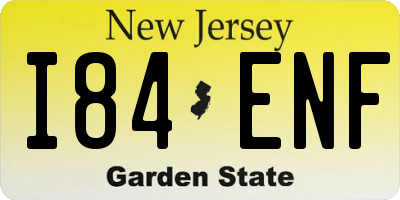 NJ license plate I84ENF