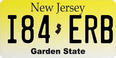 NJ license plate I84ERB