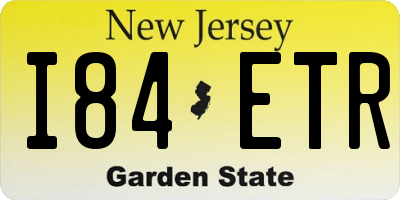 NJ license plate I84ETR