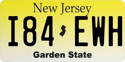 NJ license plate I84EWH