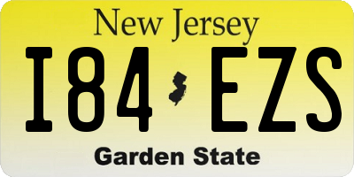 NJ license plate I84EZS