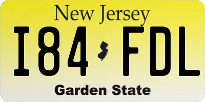 NJ license plate I84FDL