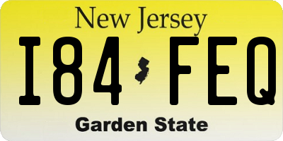NJ license plate I84FEQ