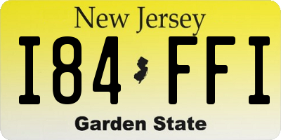 NJ license plate I84FFI