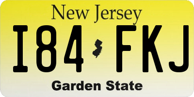 NJ license plate I84FKJ