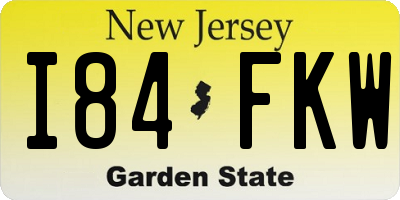 NJ license plate I84FKW