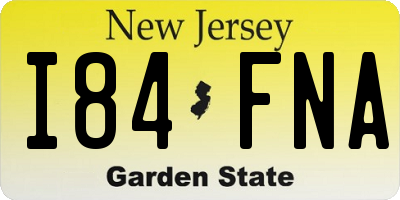 NJ license plate I84FNA