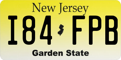 NJ license plate I84FPB