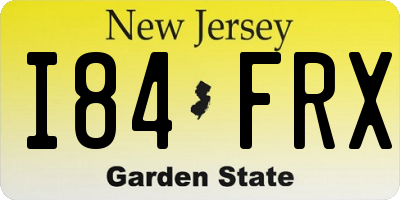 NJ license plate I84FRX