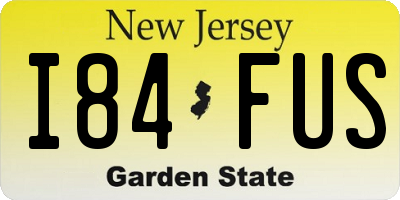 NJ license plate I84FUS