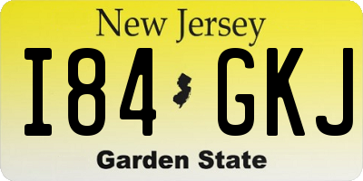 NJ license plate I84GKJ