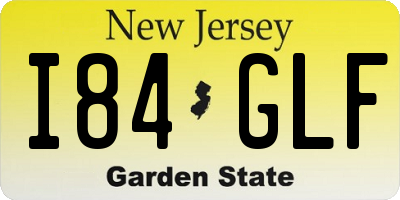 NJ license plate I84GLF