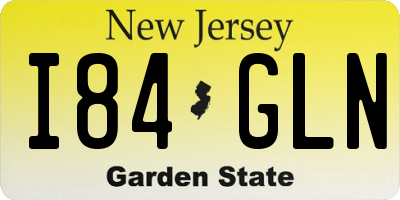 NJ license plate I84GLN