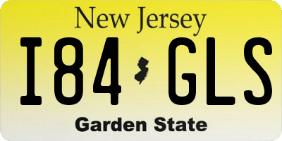 NJ license plate I84GLS