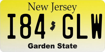 NJ license plate I84GLW