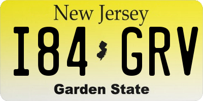 NJ license plate I84GRV