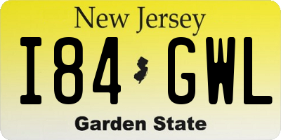 NJ license plate I84GWL