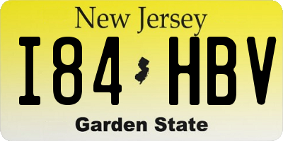 NJ license plate I84HBV