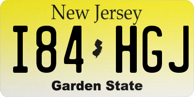NJ license plate I84HGJ