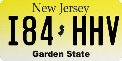 NJ license plate I84HHV