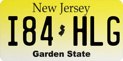 NJ license plate I84HLG