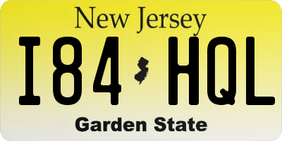 NJ license plate I84HQL