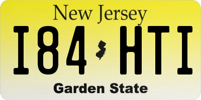 NJ license plate I84HTI