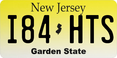 NJ license plate I84HTS