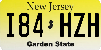 NJ license plate I84HZH