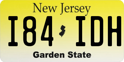 NJ license plate I84IDH