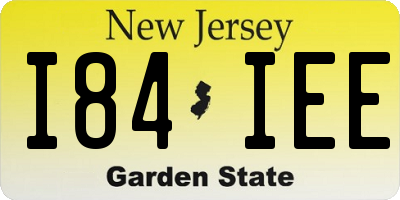 NJ license plate I84IEE
