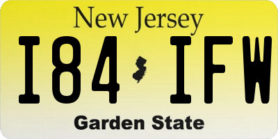 NJ license plate I84IFW