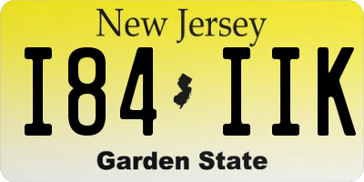 NJ license plate I84IIK