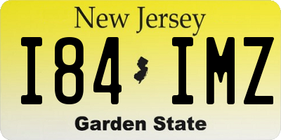 NJ license plate I84IMZ