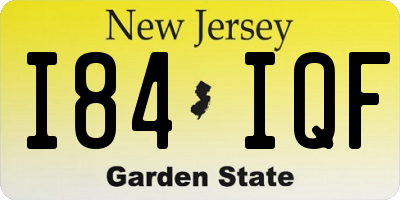NJ license plate I84IQF