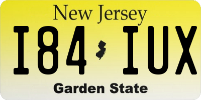 NJ license plate I84IUX