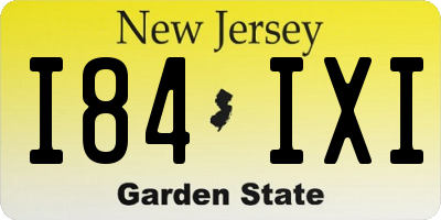 NJ license plate I84IXI