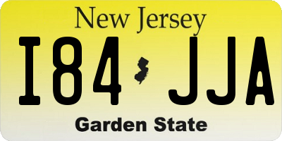 NJ license plate I84JJA