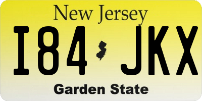 NJ license plate I84JKX