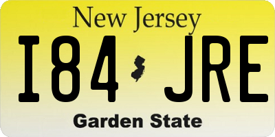 NJ license plate I84JRE
