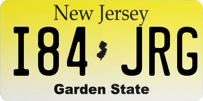 NJ license plate I84JRG